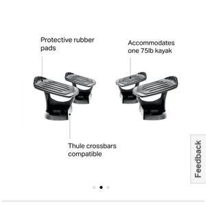 Thule top deck kayak saddle